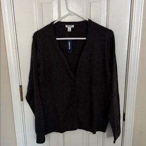 Old Navy Charcoal Button-Up Cardigan